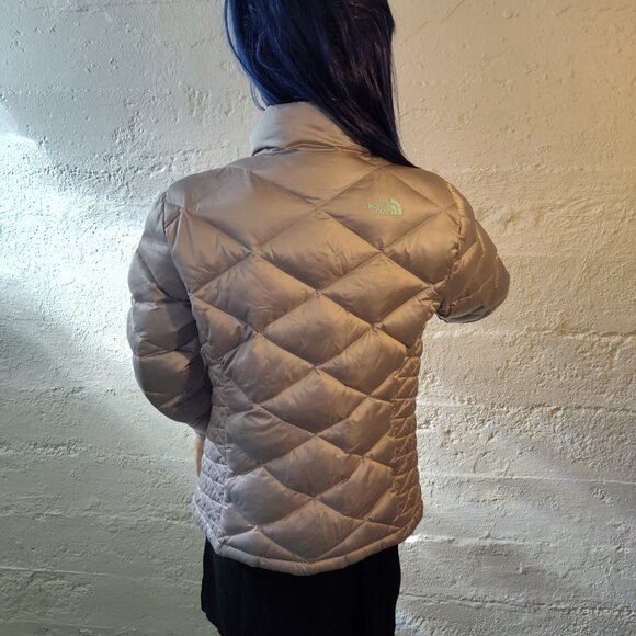 The North Face Gray Teal Zipper Puffer Jacket Girls Size XL (18) - Picture 5 of 13